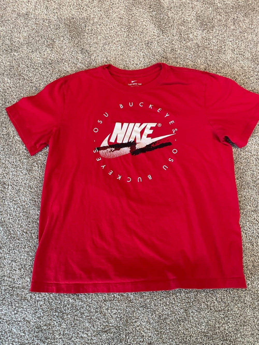 Nike Men’s Red Graphic OSU Buckeyes Short Sleeve Tee